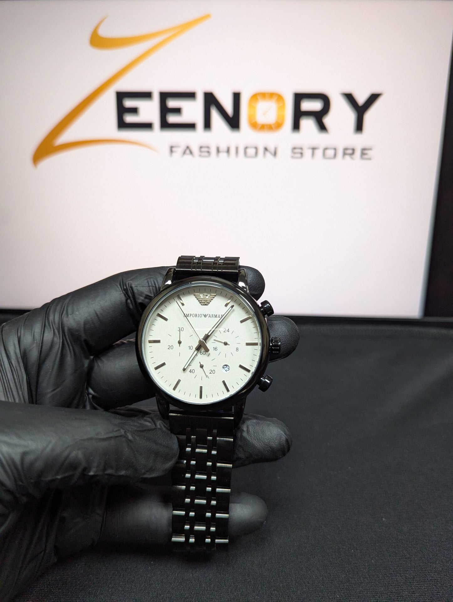 Emporio Armani Classic Black Chronograph Watch