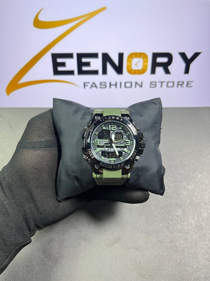 Dual Display Military Sports Watch