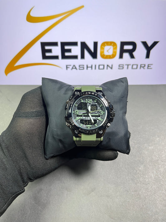 Dual Display Military Sports Watch