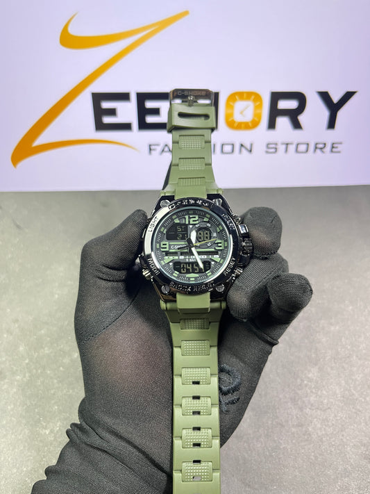 Dual Display Military Sports Watch