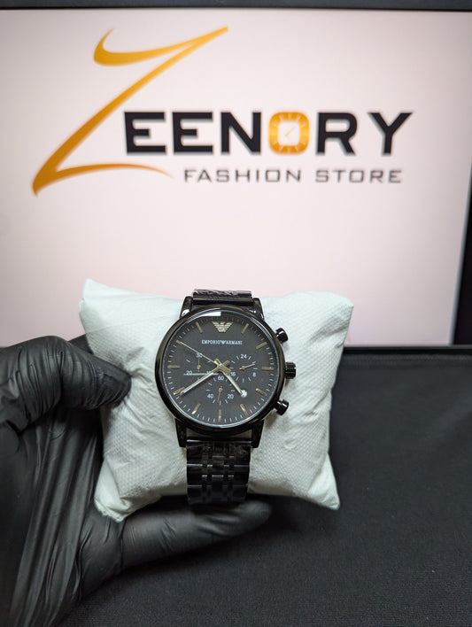Emporio Armani Classic Black Chronograph Watch