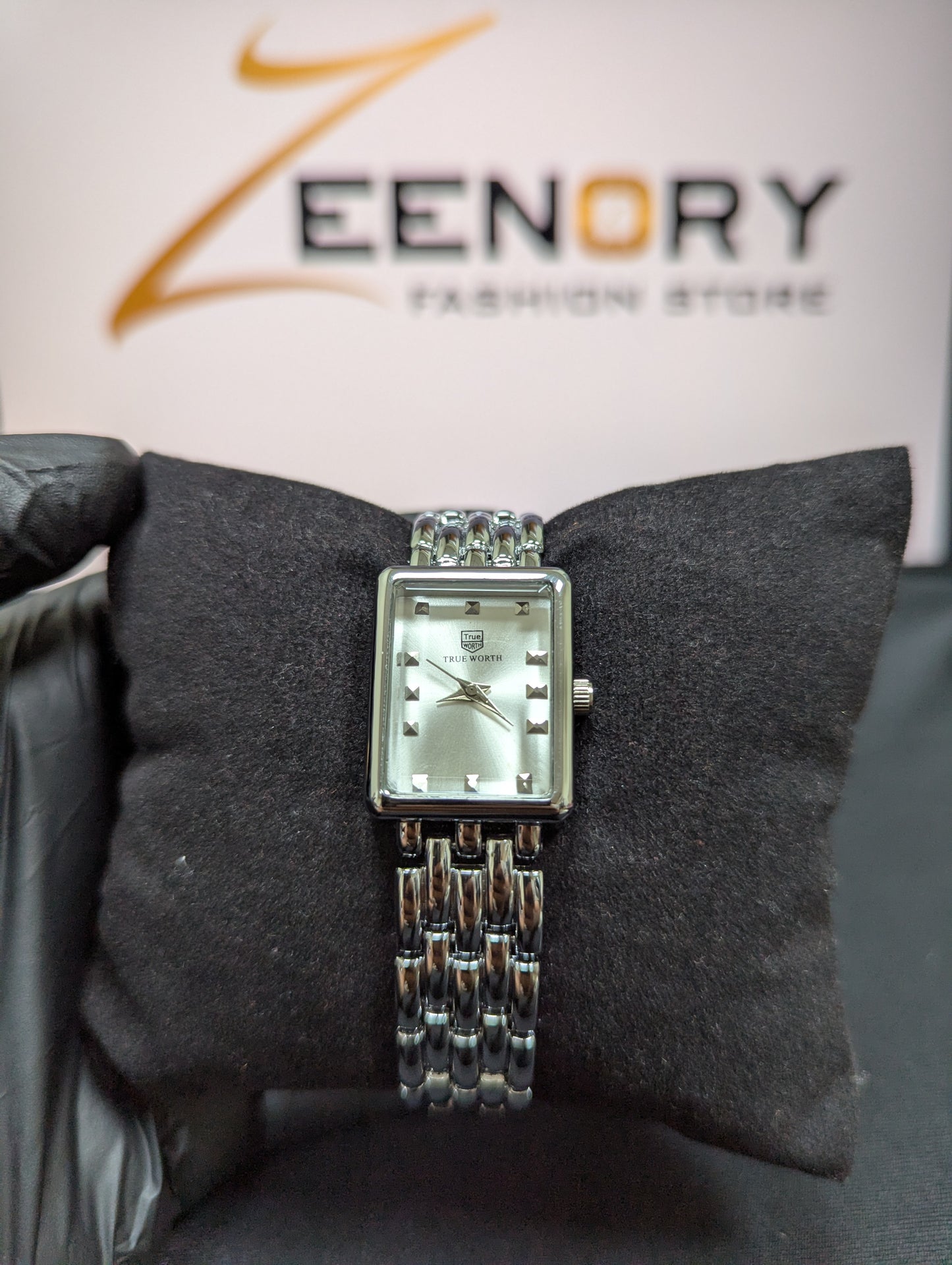 TRUE WORTH Rectangular Dial Watch