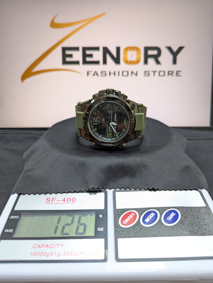 Dual Display Military Sports Watch